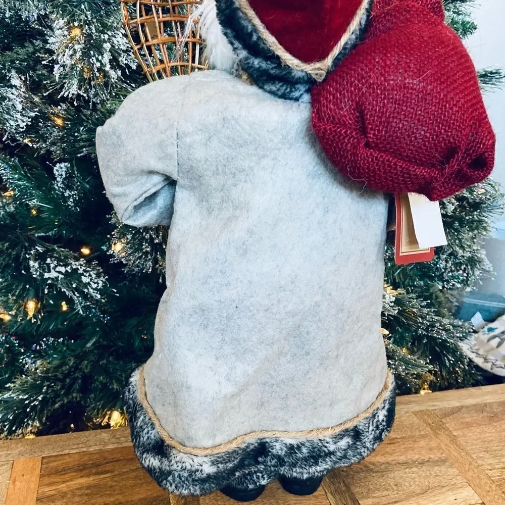 NWT Rustic Forest Christmas Winter Santa Figurine Statue Decor